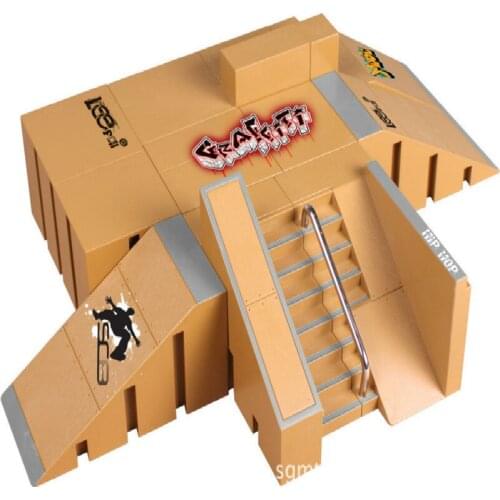 8pcs/1Set Skate Park Kit Ramp Parts For Fingerboard Mini Finger Skateboard For Extreme Sports Enthusiasts Sport Training Toys