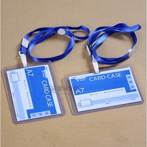 Free shipping A7 card case with ropes ps testificate card case work id card case work permit badge set
