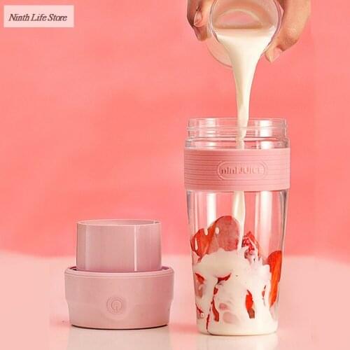 300ml Portable Juicer Electric USB Rechargeable Smoothie Blender Machine Mixer Mini Juice Maker Fast Food Processor Mobile Mixer