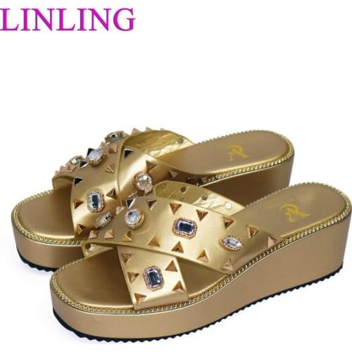 High Quality African Wedding Shoes New Fashion Spring Summer Mixed Colors Sweet Style for Royal Wedding Party Convenient Sandals