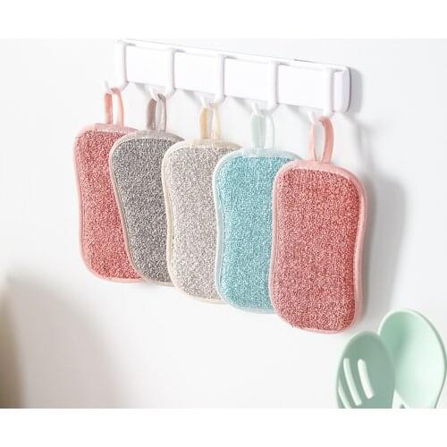 Home Double Sided Kitchen Cleaning Magic Sponge Kitchen Cleaning Sponge Scrubber Sponges for Dishwashing Bathroom Accessories