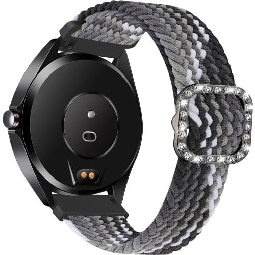 For Samsung Galaxy watch active2 Nylon+Diamond Buckle Flexible Band Strap for Samsung Galaxy watch active2 41 42 45 46 Wristband