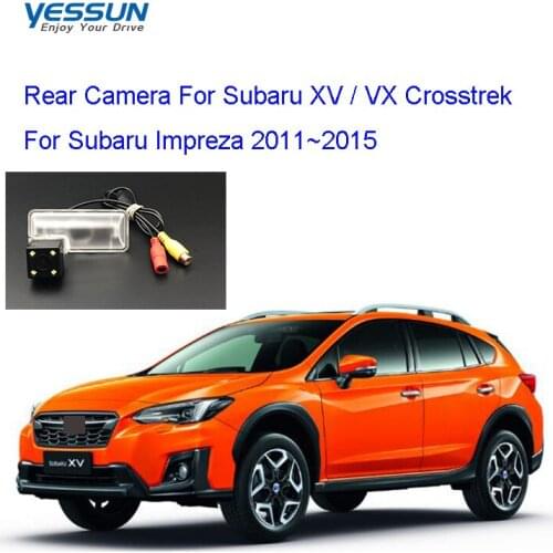 Yessun License Plate Rear View Camera 4 LED Night Vision 170 Degree HD For Subaru XV VX Crosstrek Impreza 2011~2015