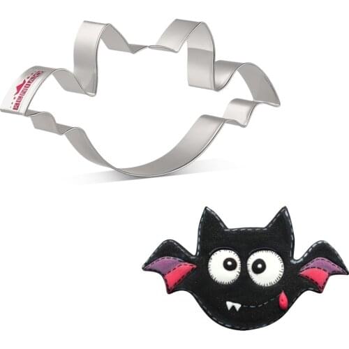 KENIAO Bat Cookie Cutter For Halloween Party - 8 x 14.2 CM - Biscuit / Fondant / Pastry Cutter - Stainless Steel