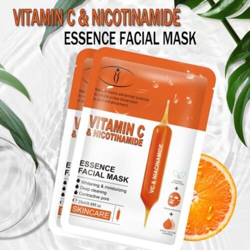 10PCS honey hyaluronic acid brighten skin masks ossein blood orange nicotinamide whiting masks cucumber anti-acne masks