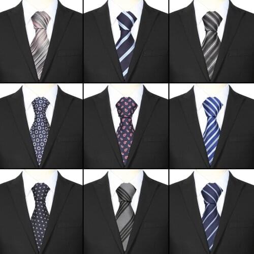 Mens Classic Ties Dots Stripe Floral 8cm Formal Jacquard Polyester Necktie Accessories Daily Wear Cravat Wedding Party Gift