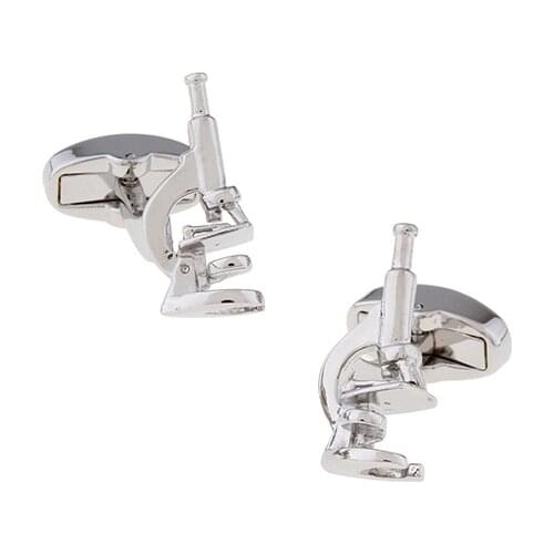 Mens Cuff Links Tool Silver Microscope Cufflinks for shirt L1638