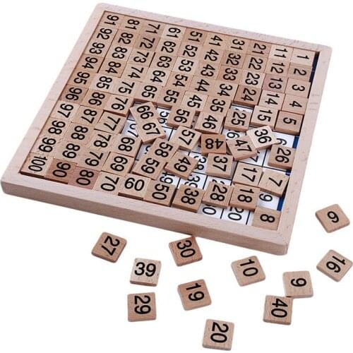 New Montessori Wooden Toys Montessori Hundred Board Math Material Preschool Educational Learning Toys For Children Digital Board