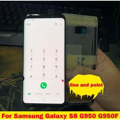 Must Have Line Point Burn Original Used For Samsung Galaxy S8 G950 G950F Touch Screen Digitizer LCD Display