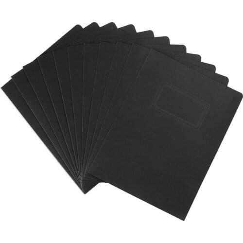 12PCS A4 2Pockets Kraft Paper File Folder Card Holder Document Folder Office Project File Presentation Folder
