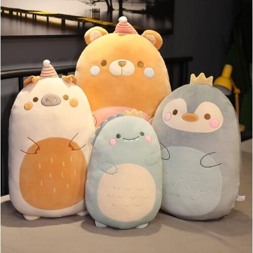 45/60cm Kawaii Soft Pillow Plush Toy Cute Dinosaur Penguin Stuffed Animals Plushie Doll Sleep Pillow Cushion Girls Baby Toys
