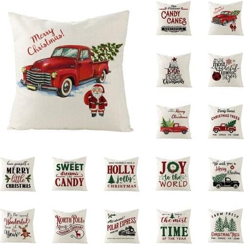 Merry Christmas Cushion Cover Nordic Home Decor Pillow Case Office Sofa Pillows Xmas Party Decorative Throw Pillow Cover 45x45cm