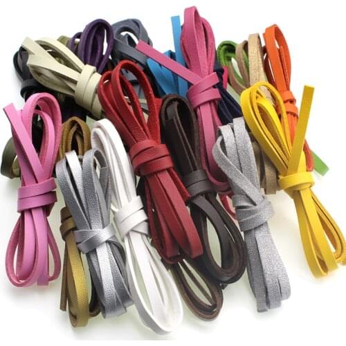 3 4 5 8 12 20 mm Flat Suede Leather Cord Soft PU Leather Cord Strap String Rope For DIY Craft Necklace Bracelet Jewelry Making