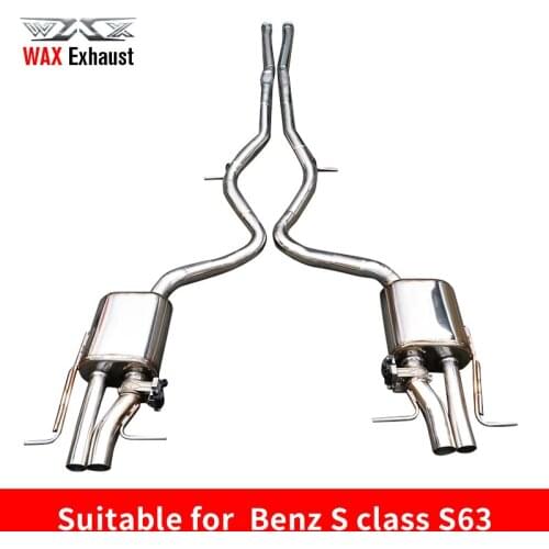 Factory own manufacturer professinal stainless steel catback exhaust pipe S63 for Benz S class