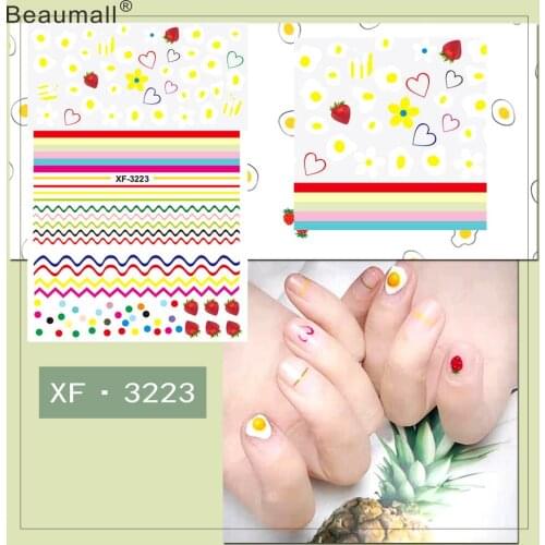Elegant Patterns Nails Art Manicure Back Glue Decal Decorations Design Nail Sticker For Nails Tips Beauty