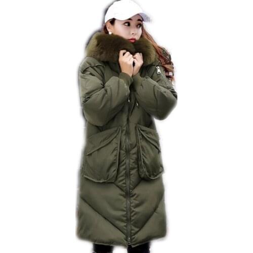 Loose Thicken Winter Women Parkas Female Long Sleeve Medium-Long Winer Women Jacket Hooded With Large Pockets Parkas 2018NewQ546