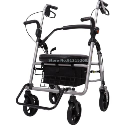 Elderly Trolley Shopping Carts, Old Four-wheeled Shopping Carts, Transport Push Chairs Can Sit, Fold And Light