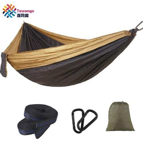 Tewango 275 x140cm Outdoor Double 2 Person Hanging Bed Sleeping Swing Portable Camping Hammock