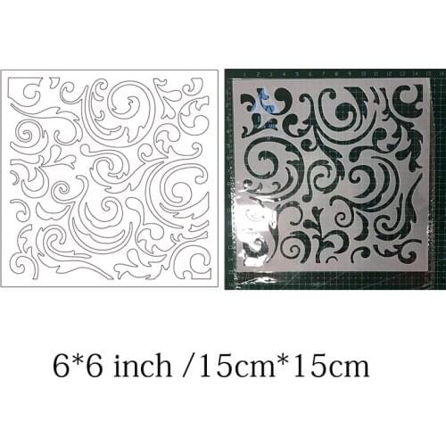 New Flower Pattern Stencil for DIY Scrapbooking Album DIY Paper Card Craft Fun Plastic Templates Decoation 2019 6x6 inch/15x15cm