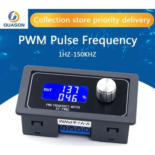 XY-PWM Signal Generator 1 Channel 1Hz-150KHz PWM Signal Generator Pulse Frequency Duty Cycle Adjustable Module LCD Display