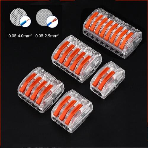 10-100PCS Fast Universal Wiring Terminal Block Wire Connection Push Wiring Terminal Home Compact Housing for Electronics