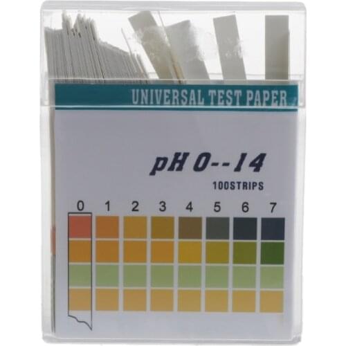 100 Strips/Box 0-14 PH Alkaline Acid Indicator PH Tester Paper Water Saliva Litmus Testing Kit