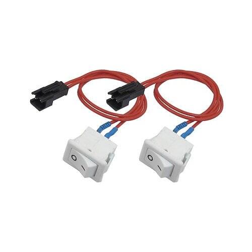 2 Pcs AC 4A 250V 2 Wire Lead SPST On/Off Snap in Boat Rocker Switch