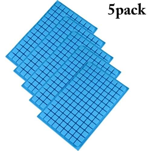 5pcs 126 Grids Food Grade Silicone Ice Tray Fruit Ice Cube Maker DIY Small Ice Cube Mold Square Shape Kitchen Accessories