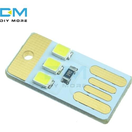 5PCS Mini Night USB LED Keychain Portable Power White Board Pocket Card Lamp Bulb LED