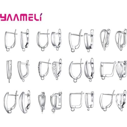 6 Pairs Mixed 925 Sterling Silver Jewelry Findings Smooth Ear Wires Brincos Pendientes Handemade DIY Earrings Making Components