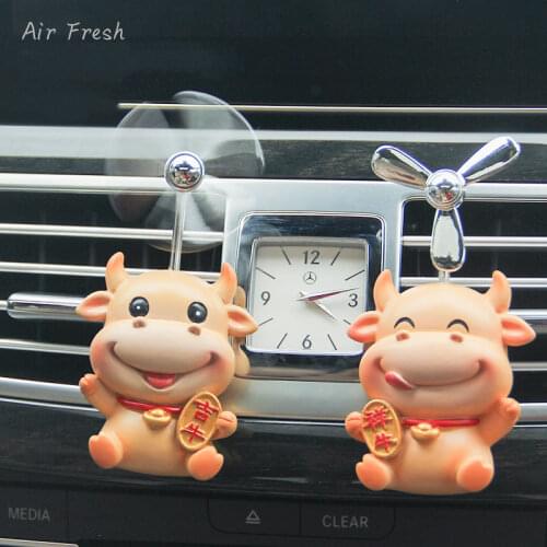 Car Cute Cartoon Cow Aromatherapy Car Air Conditioning Air Outlet Clip Perfume Decoration Car Interior Decoration Fresh Air