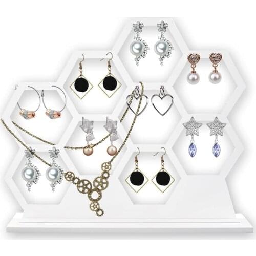 BalleenShiny Wooden Jewelry Crafts Display Rack Hanging Earring Rack Creative Home Decoration Products Jewelry Storage Rack