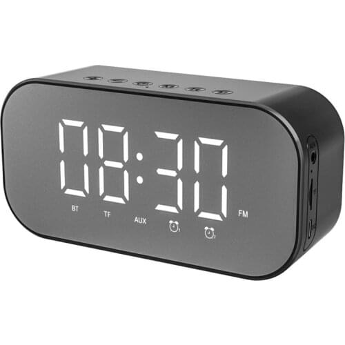 Wireless Bluetooth Speaker Small Mini Alarm Clock Portable Cannon Mini Voice Broadcast the Card Instert Vehicular Audio System