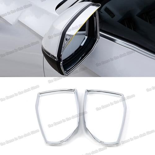 Lsrtw2017 Stainless Steel Car Rear Mirror Rearview Frame Trim for Audi Q5 2018 2019 2020 2021 Accessories Auto Styling