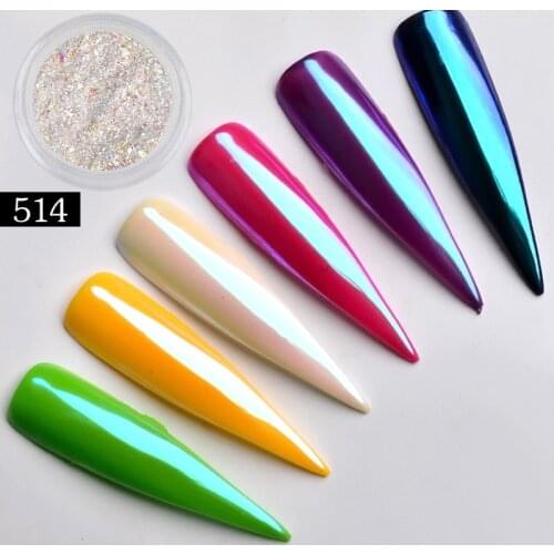 Glitter Unicorn Magic Mirror Powder Ultra Thin Mermaid Aurora Chrome Pigment Manicure Diy Nail Art Decorations
