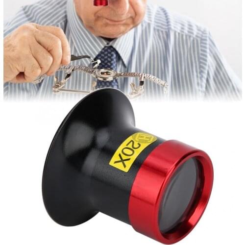 20X High-quality Watch Wagnifier Sapphire Mirror Magnifying Glass Loupe Len Clock Watch Repairing Maintenance Tool Accessory New