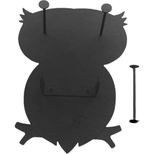 Owl Toilet Paper Roll Holder - Metal Wall Mounted Bathroom Decor Shelf Tissue Storage