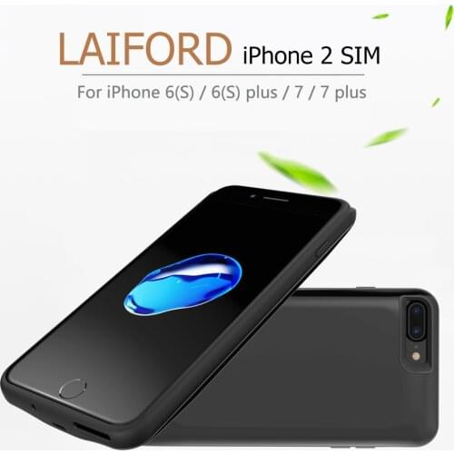 Dual SIM Dual Standby Bluetooth Adapter For iPhone 7/7plus GoodTalk Phone Shell Ultra-thin Back Clip Battery 2500mAh Power Bank