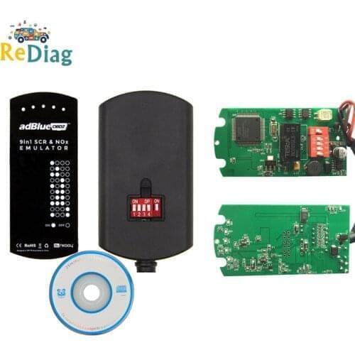 Adblue Emulator 9 in 1 Heavy Duty Truck Works 9 Brands No Need Any Software Plug&Use EURO 4&6 Reapce Ad blue 8 IN 1 Emulator