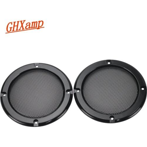 GHXAMP 2PCS 4 inch Black Car Subwoofer Speaker Grill Mesh Enclosure Net Bass Protective Cover DIY Speaker Accessories