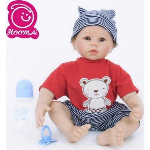 Fantasy 45CM Bebe Reborn Newborn Baby Dolls 18Inch Soft Silicone Stuffed Collectible Baby Toy Doll For Toddler Christmas Present