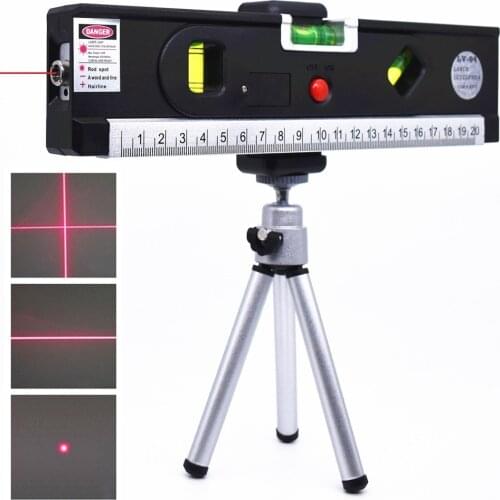 Laser Level 4 In 1 Vertical Horizon Cross Line Magnetic Measuring Tape Aligner Laser Marking Lines Accurate Optical Instruments
