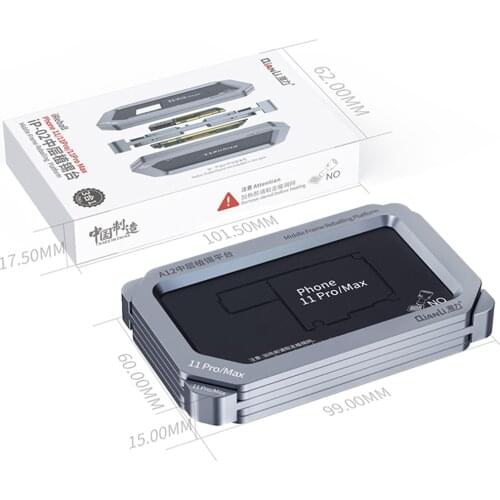 Qianli Metal Reballing BGA Stencil Platform for iPhone X XS XS MAX 11 Pro Motherboard Middle Layer Planting Tin Solder Template