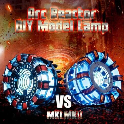 MK1/MK2 1:1 DIY Model Lamp Scale Arc Reactor Need To Assemble for Reactor USB LED Light Action Acrylic Model Building Kits