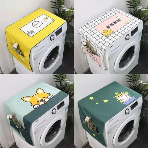 Cartoon Towel Roller Washing Machine Cover Cloth Dust Cover Belt Storage Refrigerator Cover Cloth Home Decoration