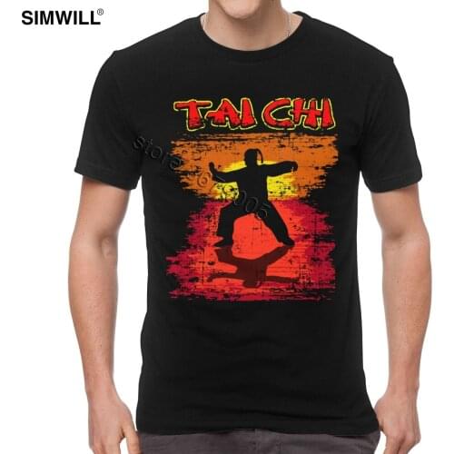 Retro Mens Cotton Tai Chi Chuan Tshirt Short Sleeves Taiji Quan Tee Chinese Kung Fu Graphic T Shirt Fans T-shirt Clothing