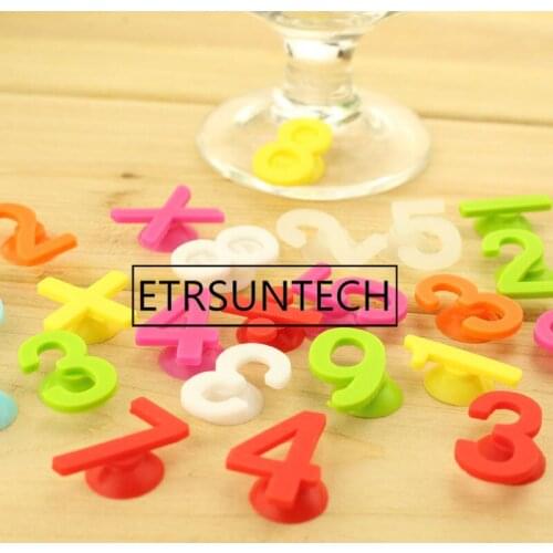 200sets 14pcs/set Numbers Wine Glasses Marker Drinking Tag Set Cup Recognizer Silicone Bottle Drink Label For Party Decors