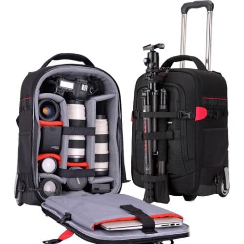 New Convenient photography Rolling Luggage Spinner Digital shoulder Suitcase Men camera Cabin Trolley High quality Travel Bag