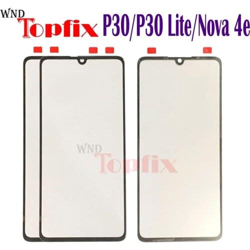 For Huawei P30 Front Outer Touch Screen Mobile Phone Glass Lens Repair Replacement For Huawei P30 Lite Outer Glass Front Glass