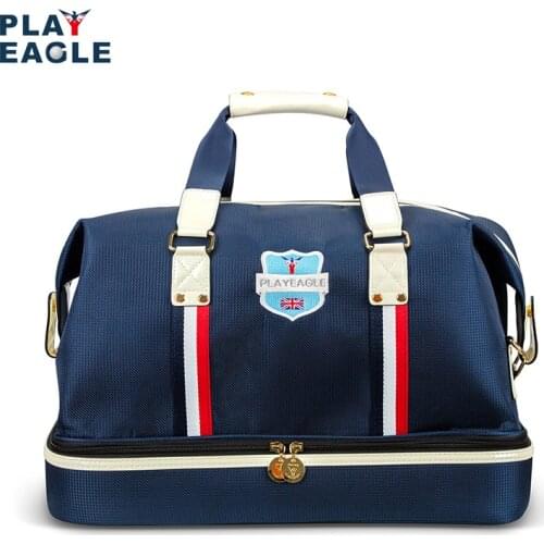 PLAYEAGLE Golf Boston Bag with Shoes Layer Modern Sports Storage Bag Large Capacity Golf Travel Clothing Bag with Carry Strap